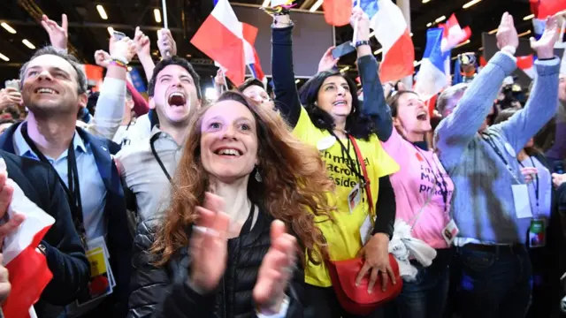 Macron destekçileri