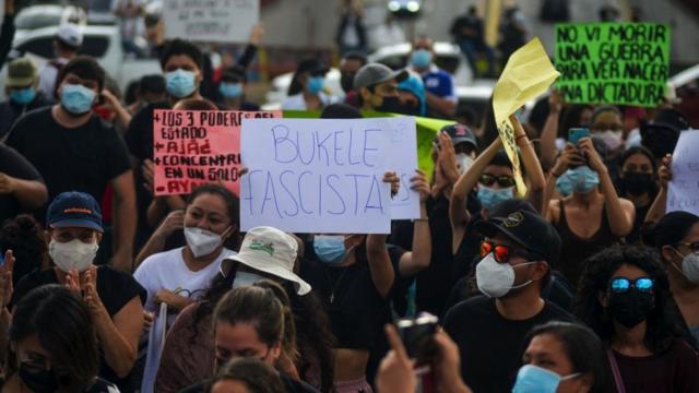 Manifestacion en El Salvador