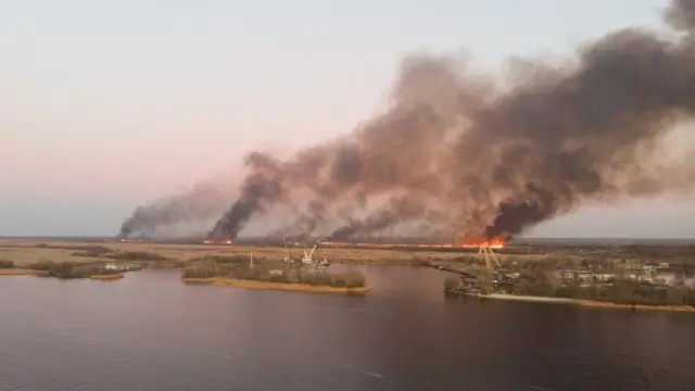 Пожежа біля Херсона