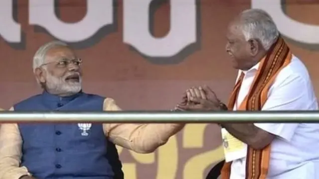नरेंद्र मोदी, बी एस येडियुरप्पा