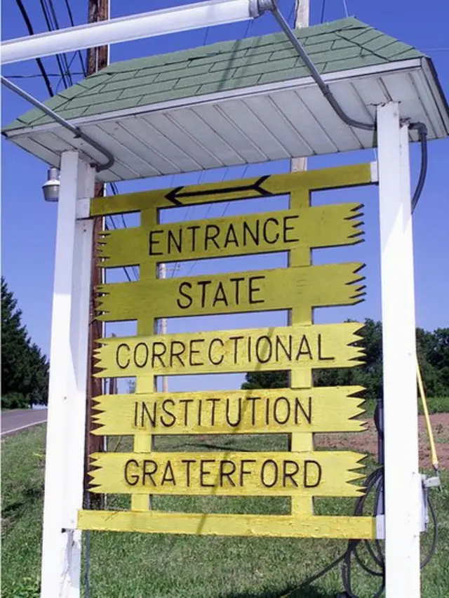 Entrada de la prisión de Graterford.