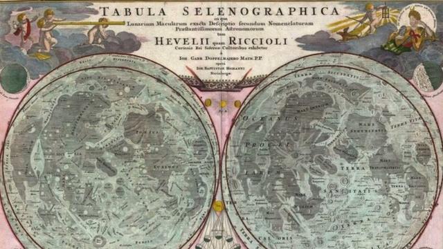 Reproduçãoganhar dinheiro real na roletauma antiga cartografia lunar: 1707, Mapa da Luaganhar dinheiro real na roletaHomann e Doppelmayr, baseadoganhar dinheiro real na roletaRiccioli