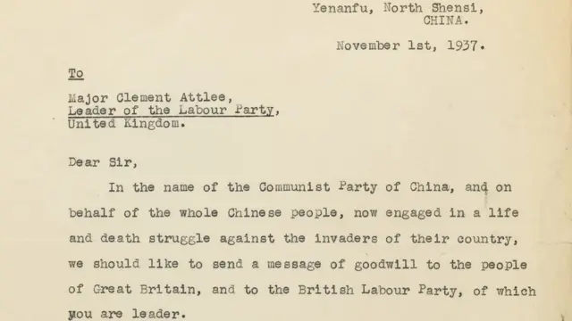 Chairman Mao letter to Clement Attlee fetches £605,000 - BBC