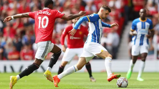 Marcus Rashford (left) and Pascal Gross (right)