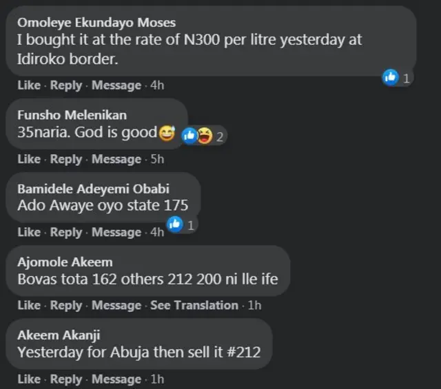 Ọ̀rọ̀ iye jálá epo ṣe ọ̀tọ̀ọ̀tọ jákàjádò orílẹ̀ èdè Nàìjíríà.