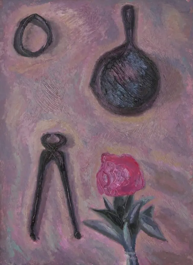 Виктор Попков "Натюрморт с цветком" (1973)