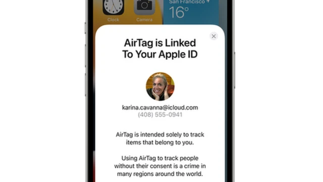 AirTag warnings image