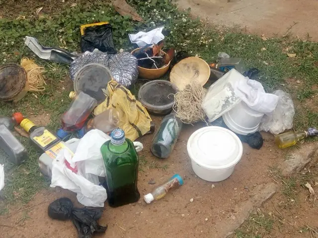 Some fetish materials wey police recover