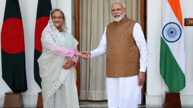 শেখ হাসিনা ও নরেন্দ্র মোদী, নতুন দিল্লি, ০৫-১০-২০২০।