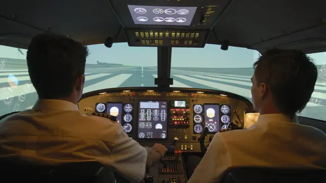 pilotos en un avión