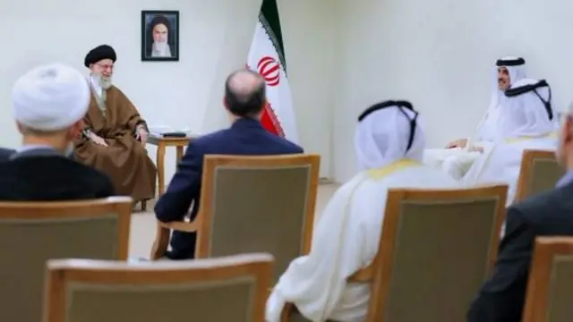 امیر قطر و رهبر ایران