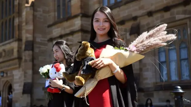 Estudiantes chinesas na Austrália.