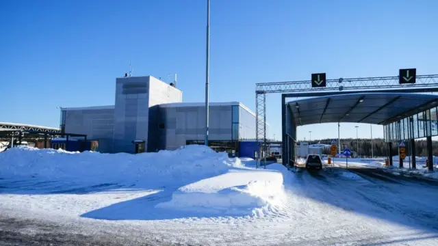 Paso fronterizo entre Finlandia y Rusia.