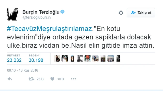 Burçin Terzioğlu twit