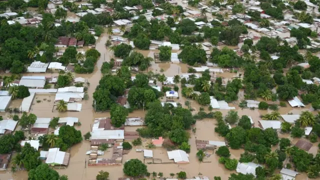 Una inundación en Honduras