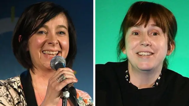 فيكي فيثرستون (يسارا) وآبي مورغان