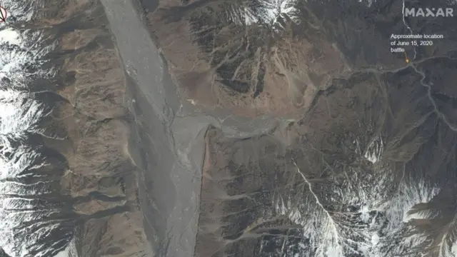 తూర్పు లద్దాఖ్ ప్రాంతంలో గల్వాన్ లోయ - మాక్సర్ చిత్రం