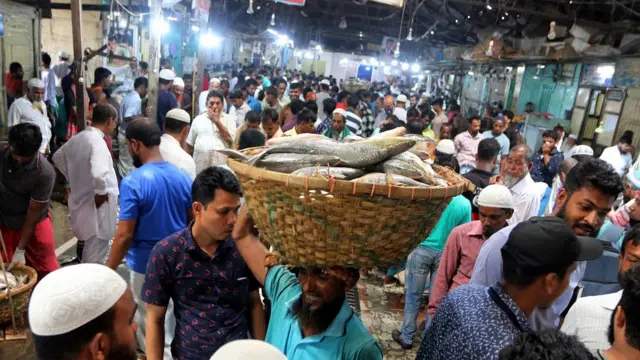 চাঁদপুরের মাছের বাজার।