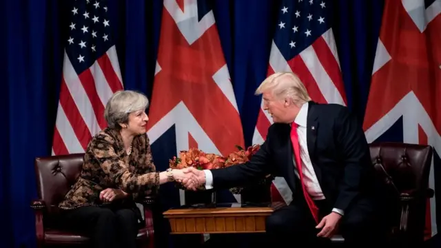Прем'єр-міністр Великої Британії Тереза Май з президентом США Дональдом Трампом