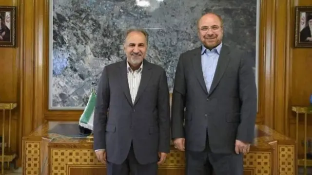 محمدباقر قالیباف و محمدعلی نجفی شهرداران پیشین تهران