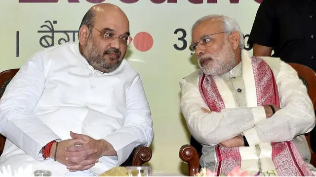 भाजपा अध्यक्ष अमित शाह, प्रधानमंत्री नरेंद्र मोदी