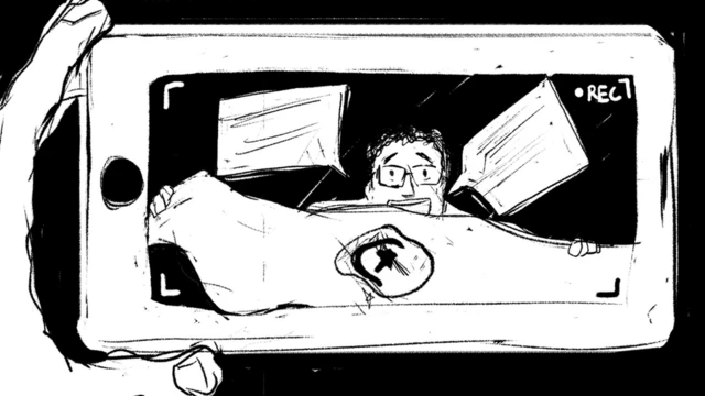 Une caricature d'Abdel Nasser Al-Awaini