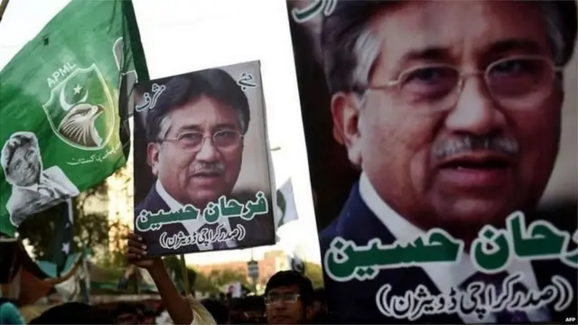 મુશર્રફના પોસ્ટર