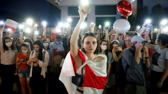 Акція біля білоруського посольства у Варшаві