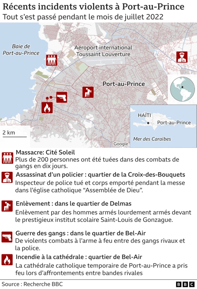 Graphiques incidents des gangs