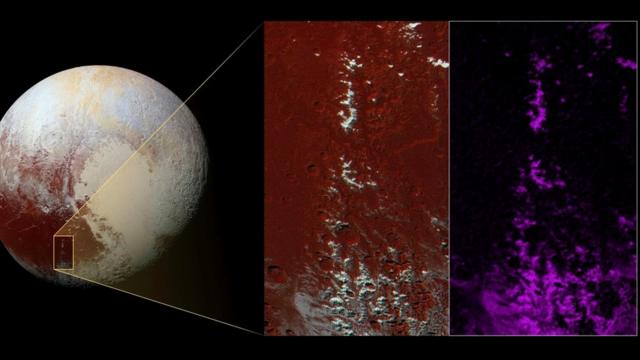 Гигантское плато из замерзшего азота на Плутоне, известное как Равнина Спутника