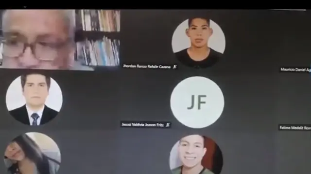 Screen grab of a Zoom lecture given by professor Baldeon