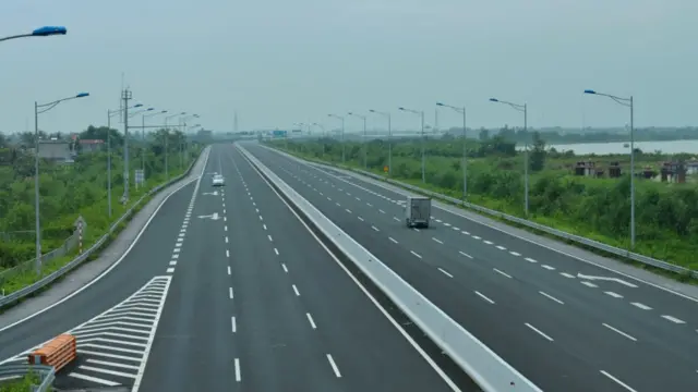 Một đoạn đường cao tốc ở Hà Nội