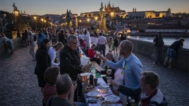 Una celebración en Praga