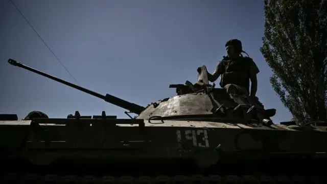 Soldado ucraniano en Lysychansk