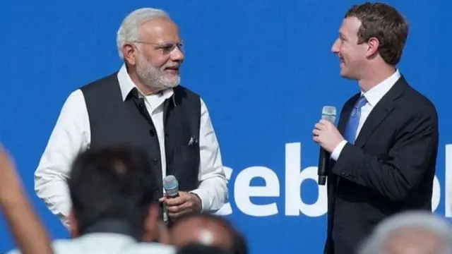 मोदी, ज़कर्बर्ग