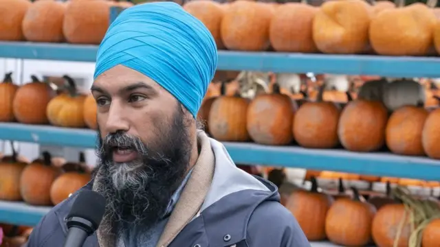 (ਐਨਡੀਪੀ) ਦੀ ਅਗਵਾਈ ਜਗਮੀਤ ਸਿੰਘ ਕਰ ਰਹੇ ਹਨ।