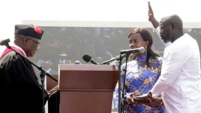 பதவியேற்பு நிகழ்ச்சியில் ஜார்ஜ் வியா