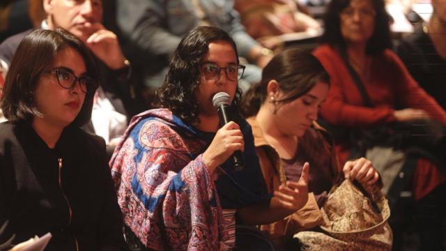 Rueda de preguntas durante la ponencia de Óscar Martínez sobre Centroamérica.