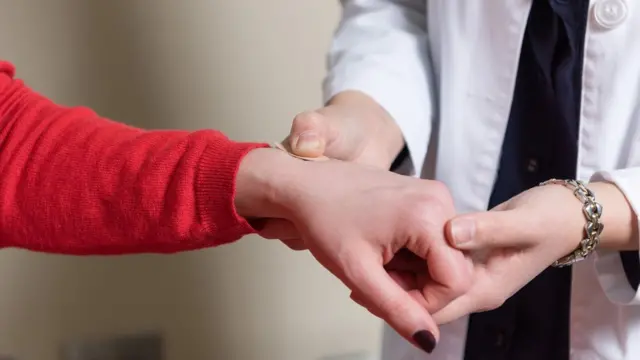 The patch applied to a volunteer