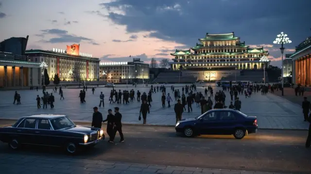 Пхеньян вечером