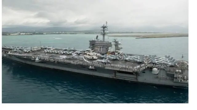 罗斯福号本年度第三次进入南海活动