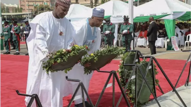 Olori ile asofin Naijiria mejeeji, Bukola Saraki ati Yakubu Dogara