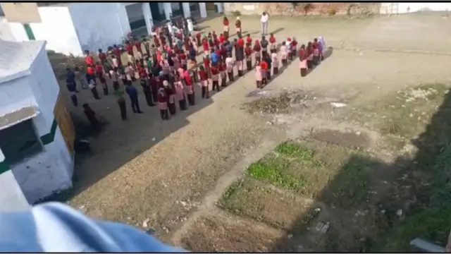 वायरल हो रहे वीडियो का एक दृश्य