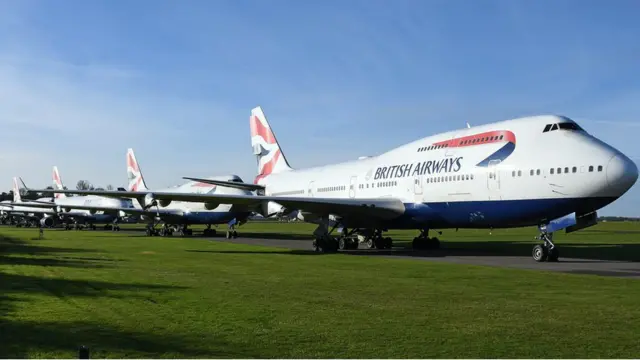 Planes in storage at Cotswold Airport