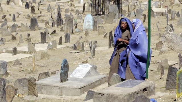 喀布尔的一个墓地。