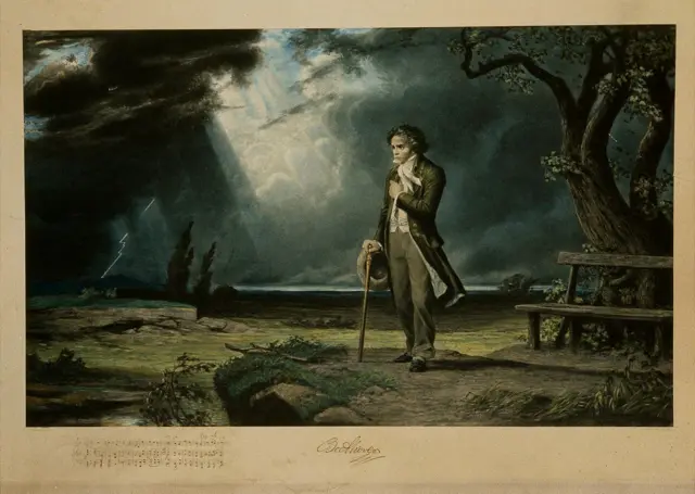 Imagen de Ludwig van Beethoven encontrada en la Colección de la Filarmónica de París.