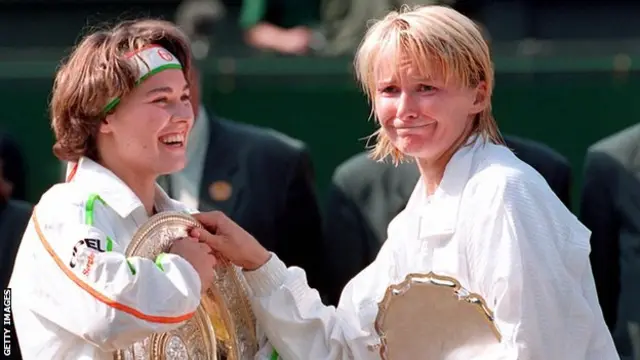 Jana Novotna lost the 1997 final of Wimbledon to Martina Hingis