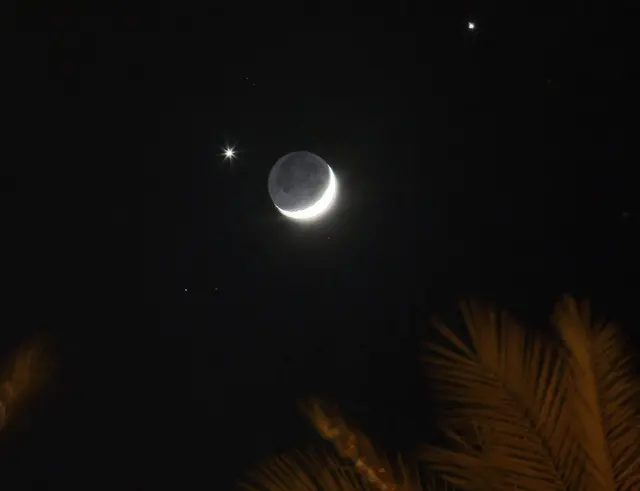 Ocultación lunar de Venus y Jupiter en diciembre de 2008.