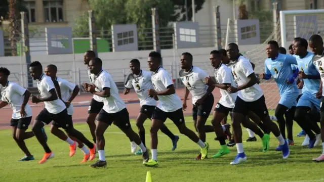 Wachezaji wa Taifa Stars wakifanya mazoezi