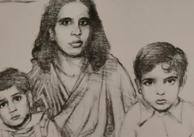 जावेद अख्तर यांची आई सफ्फो (मध्ये) आणि भाऊ सलमान अख्तर (डावीकडे)